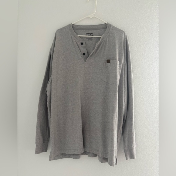 Wrangler Riggs Workwear Men's Solid Long Sleeve Henley Shirt - Picture 8 of 12